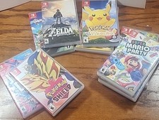 Nintendo Switch Game CASES ONLY lot Of 9 Mario Zelda Pok mon Minecraft