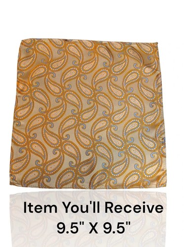Nwot Polyester 9.5" X 9.5" Pocket Square, Various Colors & Patterns. - Picture 2 of 4