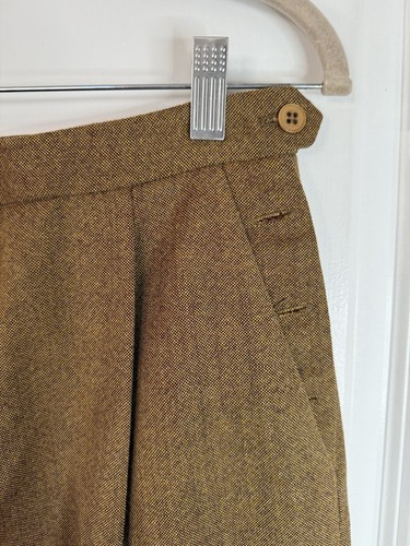 Pantalones de vestir plisados de lana virgen marrón Burberrys para mujer - talla 10 - Imagen 2 de 6