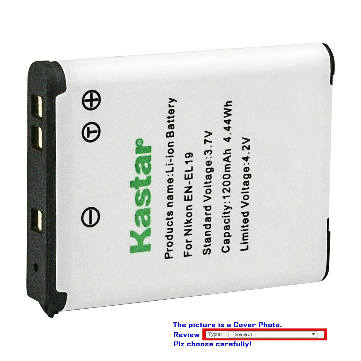 Kastar Replacement Battery for Nikon EN-EL19 Nikon Coolpix S3100