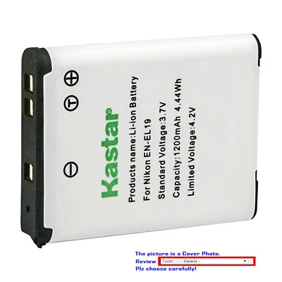 Kastar Replacement Battery for Nikon EN-EL19 Nikon Coolpix S3100 Coolpix S3200