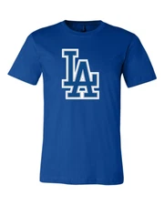 Los Angeles Dodgers LA logo T-shirt 6 Sizes S-5XL!!