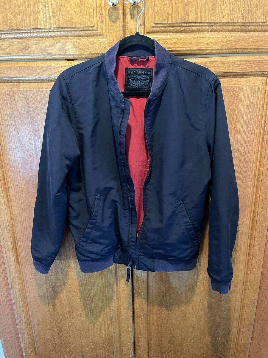Men's Levi Strauss Blue Jacket sz S with red lining | eBay Men's Levi Strauss Blue Jacket sz S with red lining | eBay