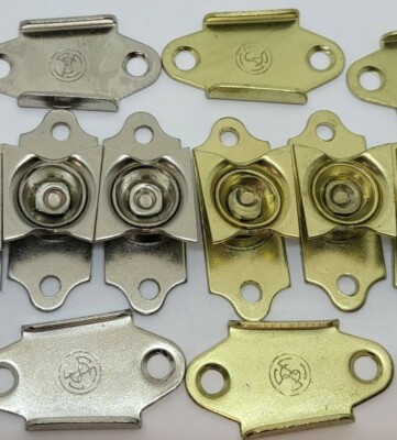 Swivel Mirror Mounting Brackets Polished Brass Nickel angle tilt art picture new