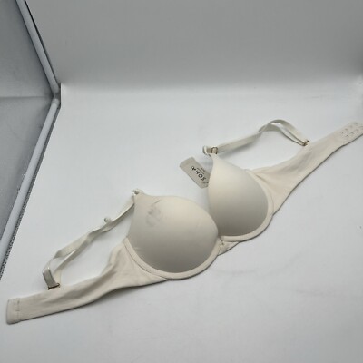SOMA Smooth Ivory Solid 32B Embraceable Tailored Push Up Padded Bra Smooth