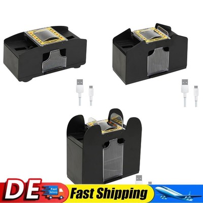 1-6 Decks Automatic Card Shuffler USB/Battery Power Electric Shuffling Machines