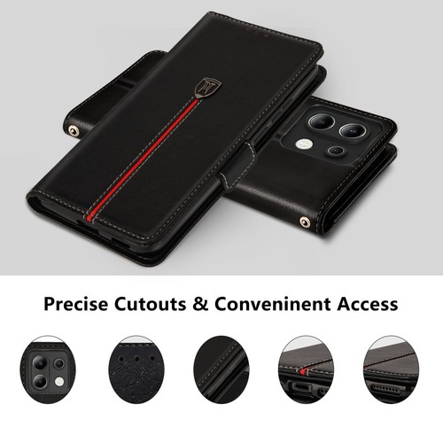 MAMA MOUTH Cover per Xiaomi Redmi Note 13 Pro 4G/Poco M6 Pro Custodia Flip Pelle - Foto 19 di 24