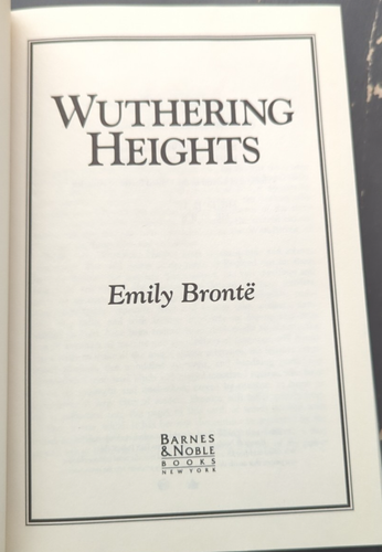 1993 Wuthering Heights Emily Bronte Hardcover/dustcover Barnes & Noble Edition - Afbeelding 7 van 8