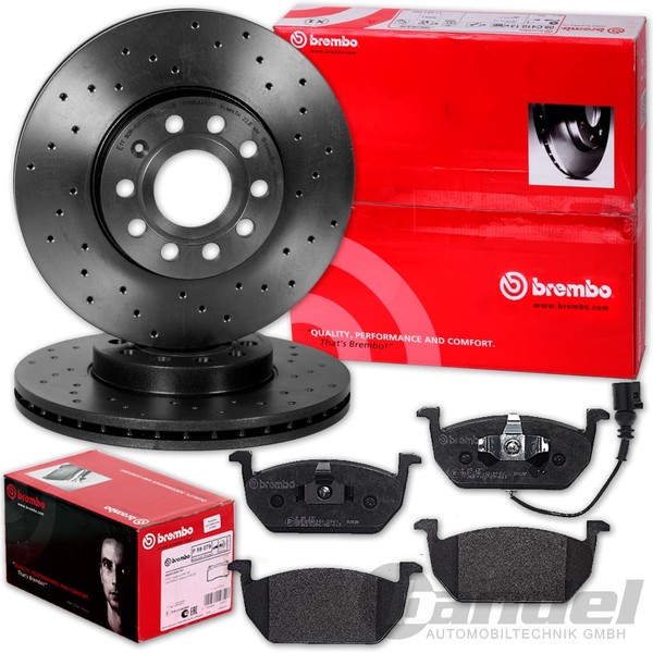 Brembo Sport Bremsscheiben + BelÄGe Vorne FüR Audi A3 8V Leon 5F Octavia 5E-image