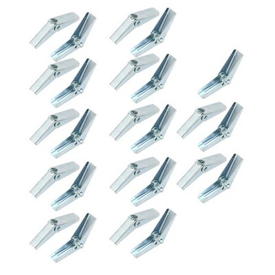 M3 Dia Female Thread Spring Loaded Hollow Wall Anchor Toggle Wing Nut 25pcs