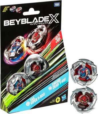Beyblade X Tail Viper 5-80O und Sword Dran 3-60F Top Doppelpack - 7349