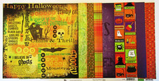 Assorted Scrapbook Paper/Cardstock 12x12 Theme Halloween 13 Sheets  STICKERS