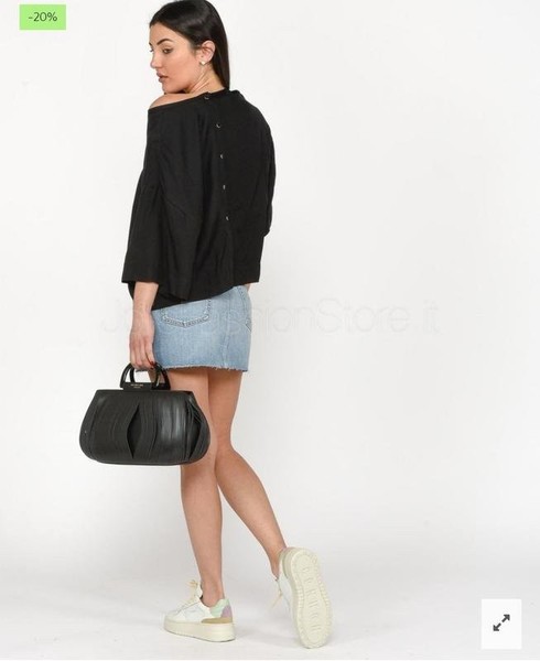 Women Pinko Shirt Navy Silk 34