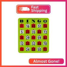 MR CHIPS Jam-Proof Easy-Read Large Print Fingertip Bingo Cards with Sliding Wind