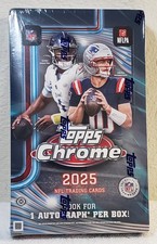 2025 Topps Chrome Football NFL Factory Sealed Hobby Box - FREE DELIVERY