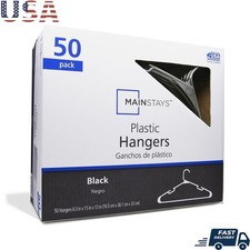 Plastic Clothes Hangers 50 Pack Slim Durable Closet Organizers All Clothing New