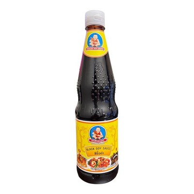 Healthy Boy Brand Authentic Thai Black Soy Sauce for Pad See Ew. Stir Fry