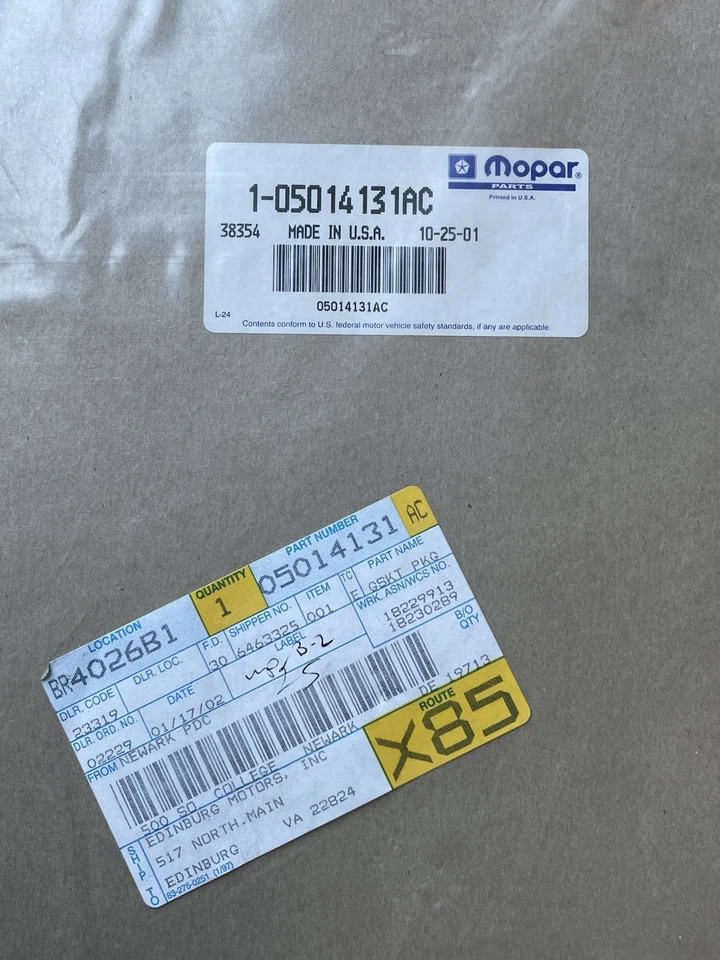 MOPAR Genuine NOS Cylinder Head Gasket Package 5014131AC Dodge Chrysler Neon - Image 3 of 3