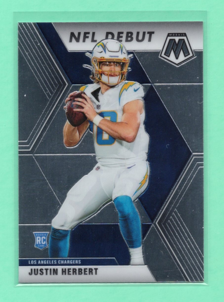 2020 Panini Mosaic Justin Herbert #263 NFL Debut Rookie Card