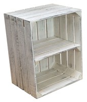 Obstkistenregal Johanna Neu - Shabby Weiß - Quer