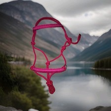 Pink Rope Bitless Bridle pony  (Other Colours Can Be Made)