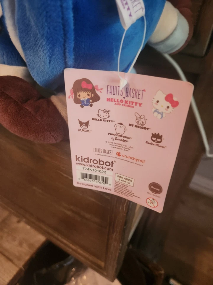 Kidrobot Hello Kitty & Fruits Basket Tohru Honda 13" Plush - Image 2 of 2