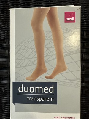 Duomed Compression Stocking Closed Toe Nude Transparent Panty Size 20-30 XXL