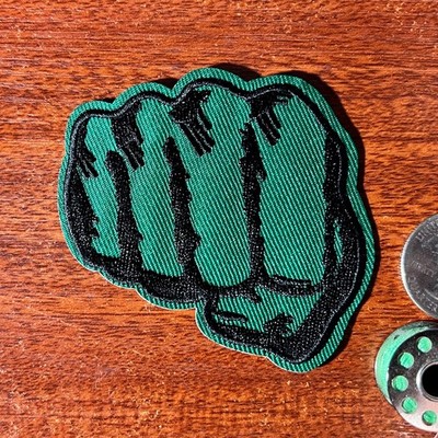Hulk Fan Patch Green Fist Comic Book Superheroes Embroidered Iron On 2.75x2.75''