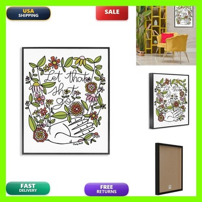 Stupell Industries Floral Phrase Boho Affirmation 24 X 30 Inch Framed Gicle