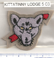 Kittatinny OA Lodge Chenille, 5 C3, Black Outlined Red Arrow, Type 8A SPC label