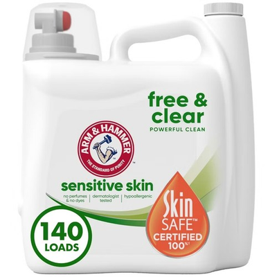 #ad #ad Arm amp; Hammer Free amp; Clear Sensitive Skin HE Liquid Laundry Detergent $15.51