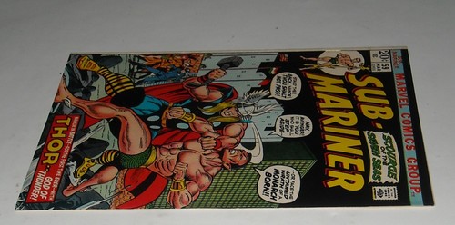 SUB-MARINER # 59 MARVEL COMICS March 1973 FIRST BATTLE with THOR HIGH GRADE KEY - Picture 3 of 7