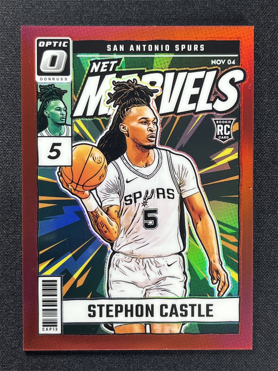2024-25 Panini Donruss Optic Stephon Castle #12 Red Net Marvels RC Rookie /99