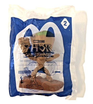 McDonald's Thor Love and Thunder Groot Figure Happy Meal Toy 2022 New in Bag