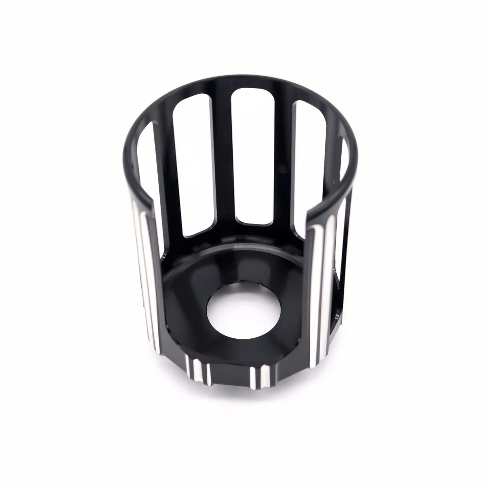 Cubierta de tapa de filtro de aceite CNC para Harley - aluminio negro para modelos Touring Foto 4 de 4