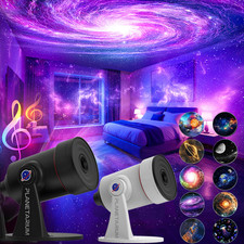 Galaxy Projector 4K HD Realistic Star Planetarium USB Night Light +10 Film Discs