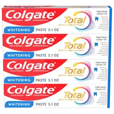 New Total Whitening Toothpaste, 4-Pack 5.1 Oz Fluoride Paste, Fast Shipping