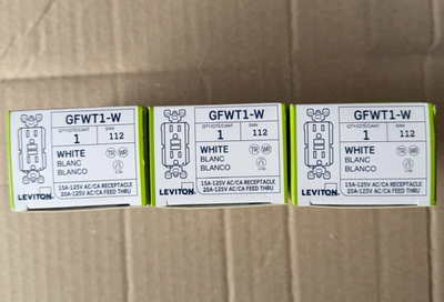 #ad #ad 3 PCS Leviton GFWT1 KW GFWT1 W Weather Tamper Resistance GFCI Outlet $47.99