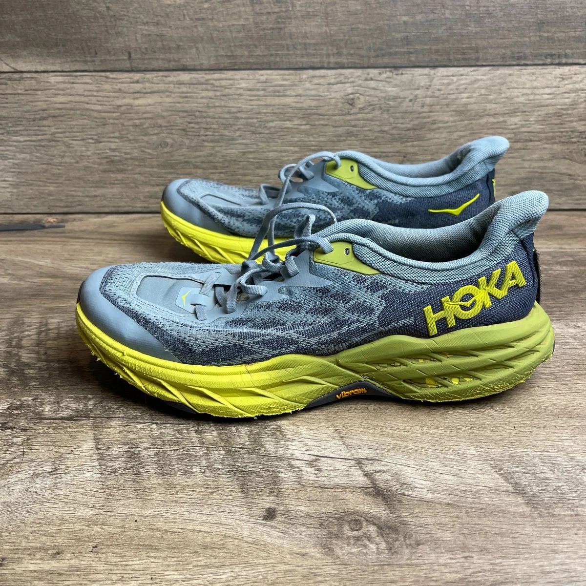 Hoka One One HOKA Speedgoat 5 Stone Blue Citron for sale | eBay
