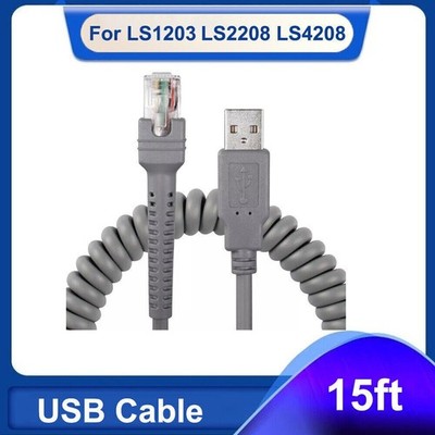 15Feet Barcode Scanner USB Cable Cord For Symbol LS2208 CBA-U09-C15ZAR Lot