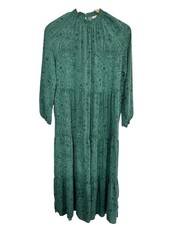 a new day Teal Paisley Long-Sleeve Maxi Dress - Size Small