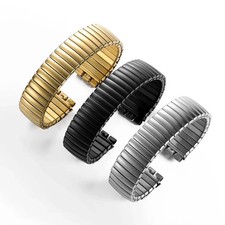 17mm 20mm Elastic Stainless Steel Strap for Swatch Polished Matte Replacement