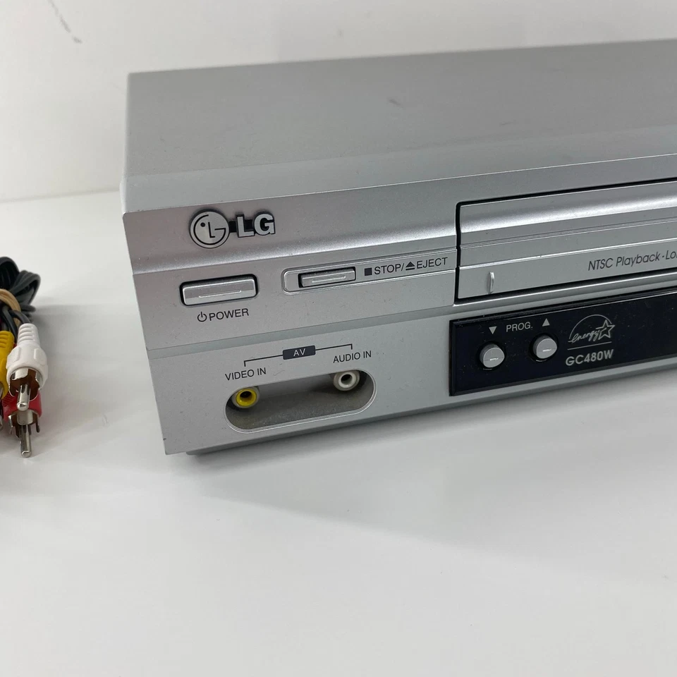 Grabadora de video casete LG GC480W VCR + cables AV SIN control remoto Foto 2 de 4