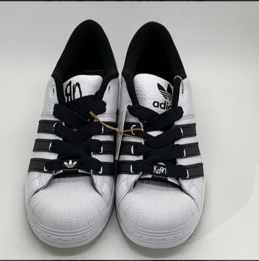 Size 10.5 - adidas Korn x Superstar Supermodified White