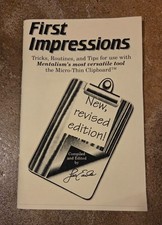 First Impressions by Lee Earle Booklet Magic Mentalism Tricks
