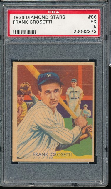 1935 Diamond Stars Frank Frankie Crosetti #86 PSA 5 - NY Yankees