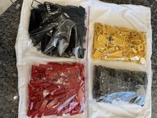 Lot LEGO 2 kg triés par couleur noir rouge gris jaune vrac briques
