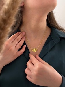 Authentic 925 Sterling Silver Lion’s Paw Necklace 18K Gold Plated Berber Amazigh Talisman