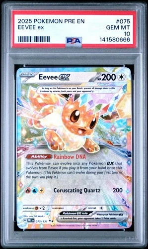 2025 POKEMON PRE EN-PRISMATIC EVOLUTIONS #075 EEVEE EX PSA 10