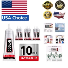 10-Pack 110ml Transparent Glue with Fine Tip - Ideal for Crafts & Repairs